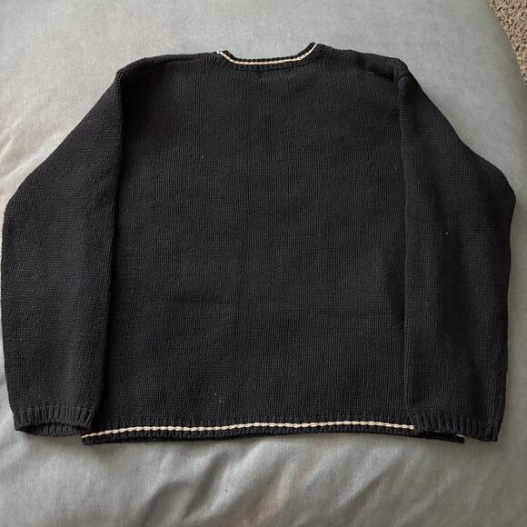 Vintage Designers Originals Santa Sweater L 3D  Ramie Cotton Christmas Cozycore - Picture 2 of 6